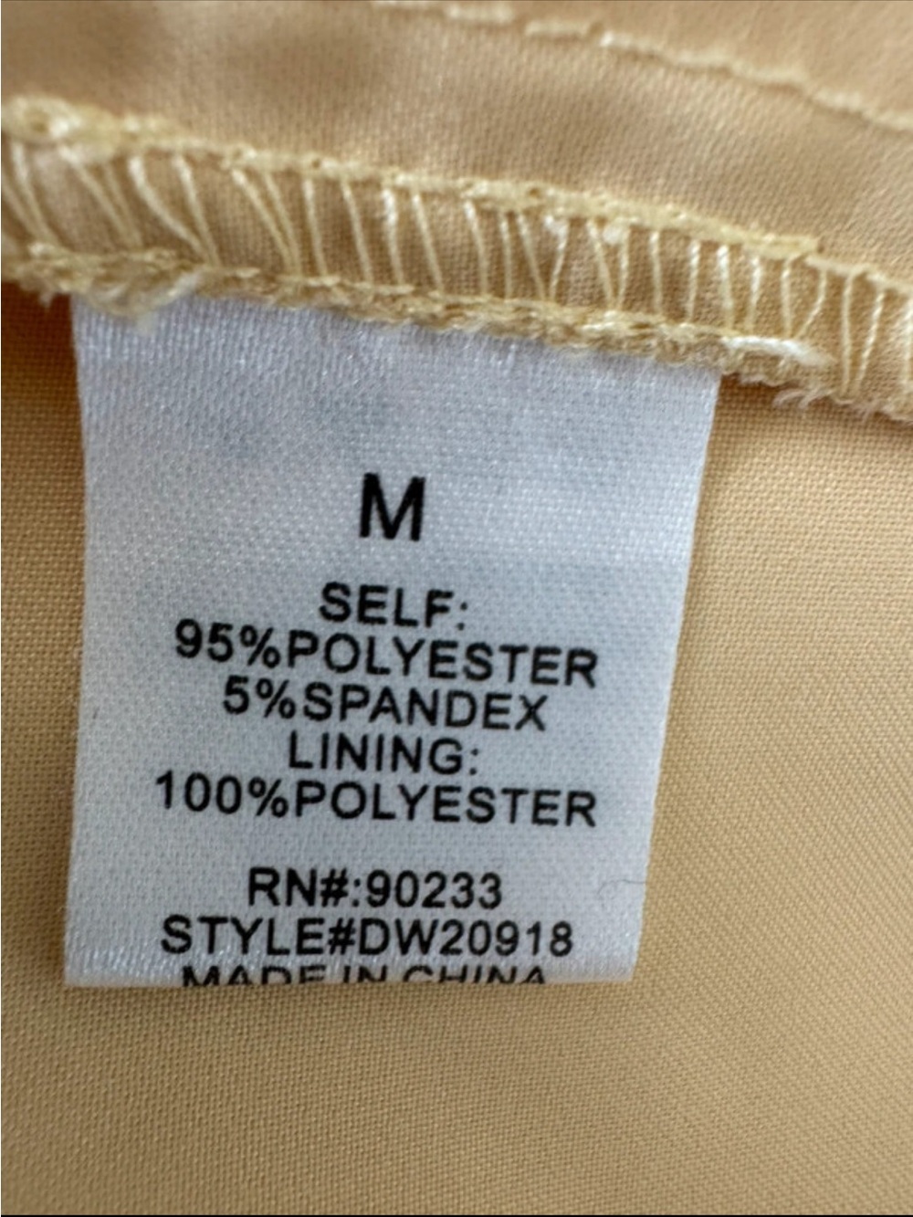 La Hearts Pale Yellow Satin Slip Dress with Spaghetti Straps - Picture 6 of 6